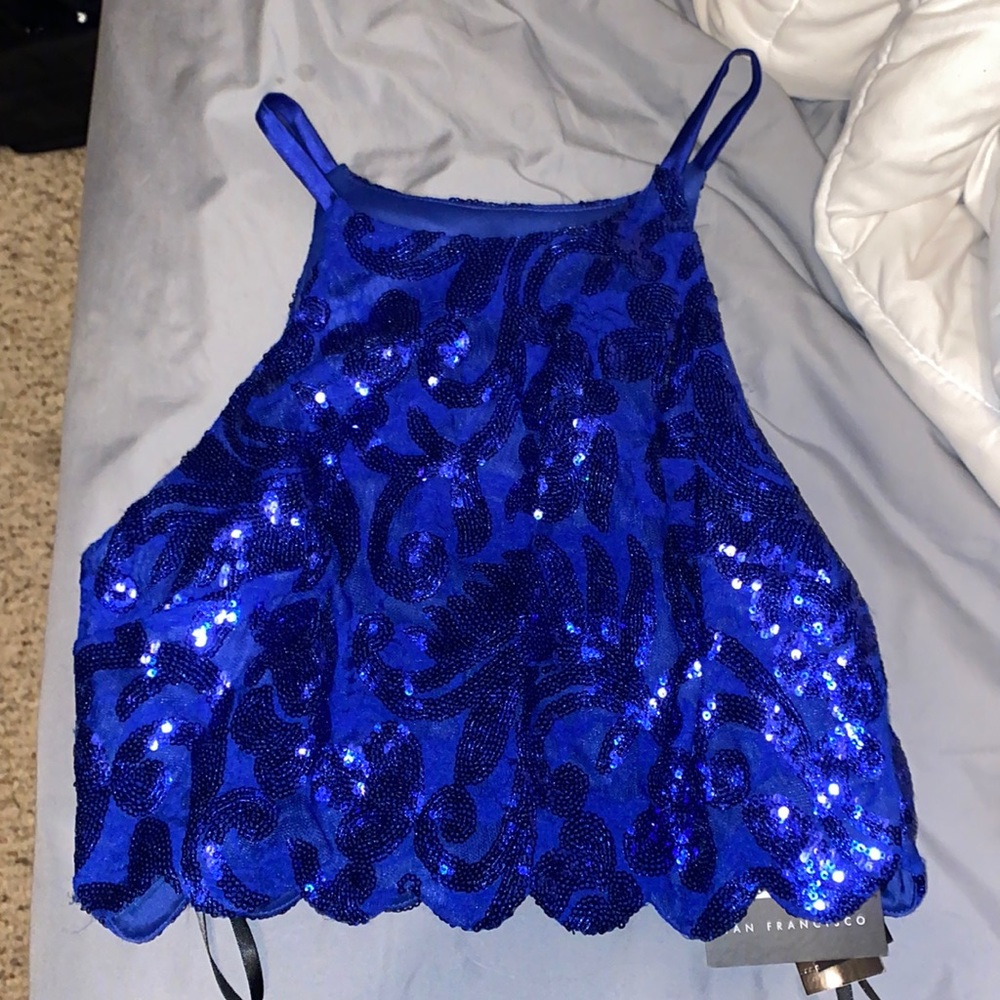Royal Blue Two Piece Formal Dress